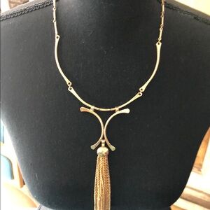 Elegant Gold Tassel Necklace